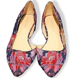 Nine West Floral D'Orsay Flats